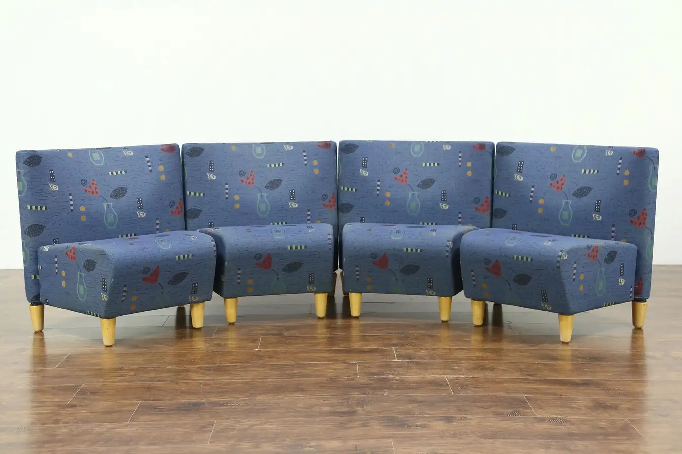 Main image of Midcentury Modern Vintage Sectional Sofa, Set of 4 Danish Chairs, Jorgensen 1997