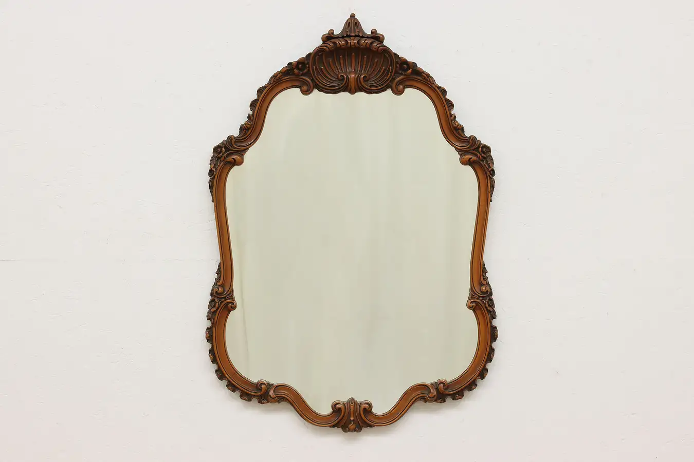 Main image of French Design Vintage Carved Birch Hall or Bath Mirror