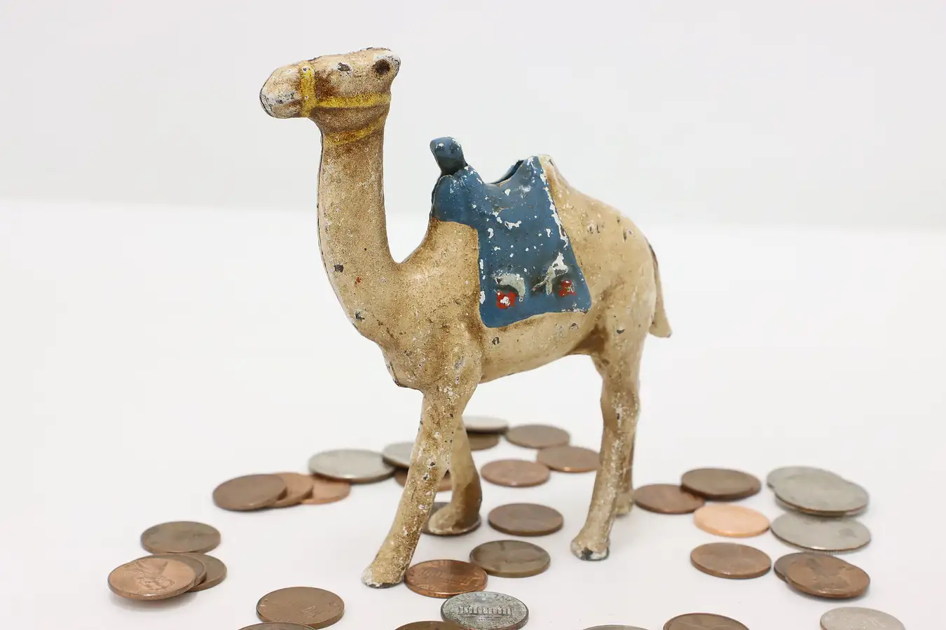 Main image of Camel Sculpture Vintage Painted Coin Bank