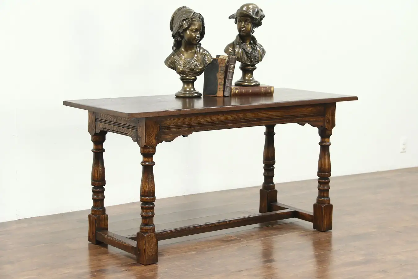 Main image of Oak Antique Desk, Library, Sofa, Dining or Writing Table, Jamestown Feudal