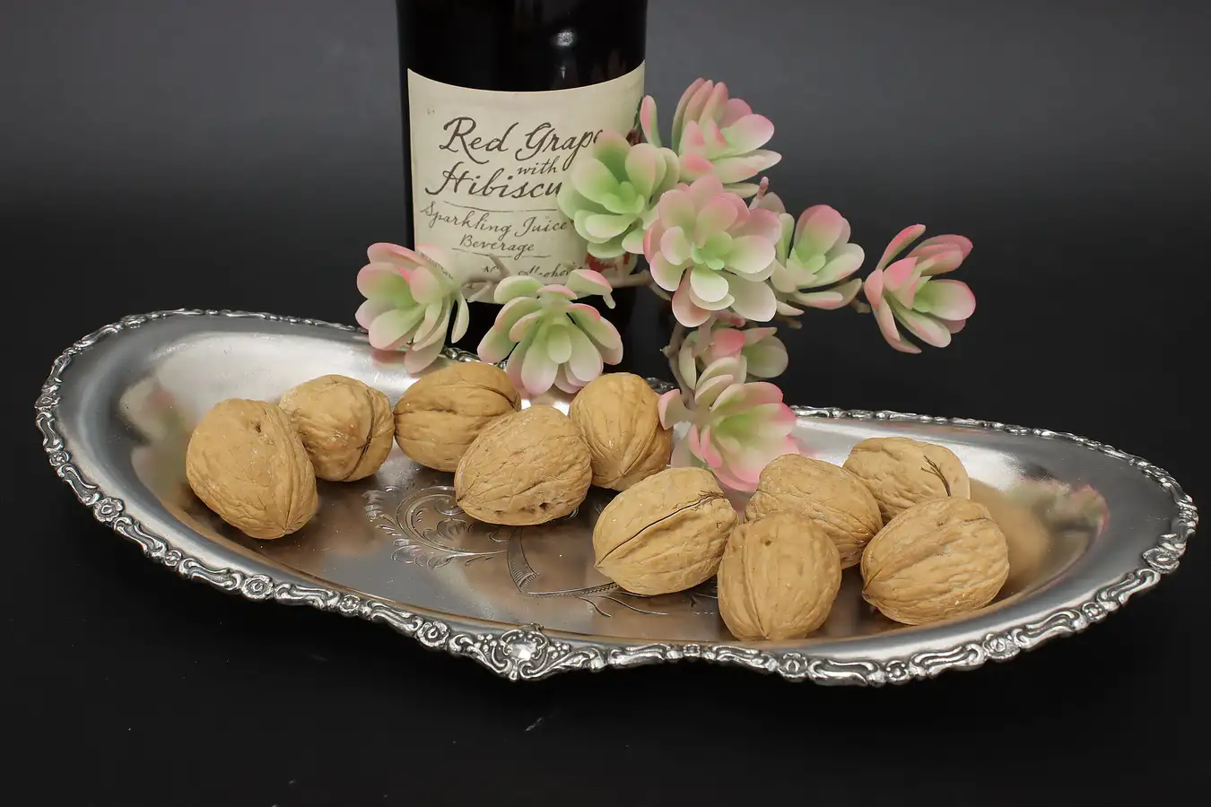 Main image of Victorian Antique Engraved Silverplate Serving Tray, Barbour