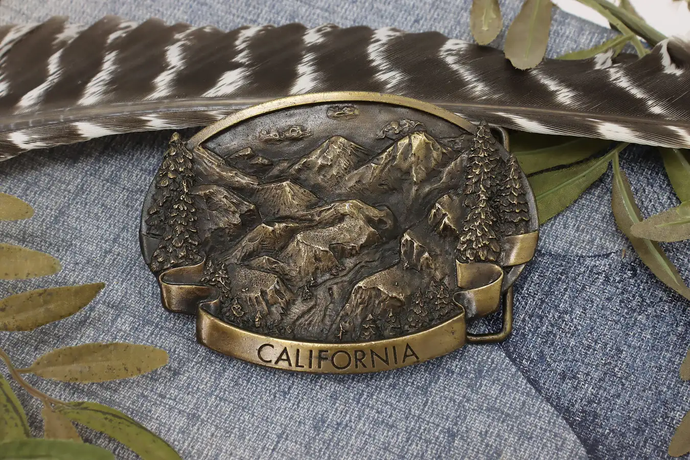 Main image of California State Vintage Bronze Belt Buckle, Bergamot