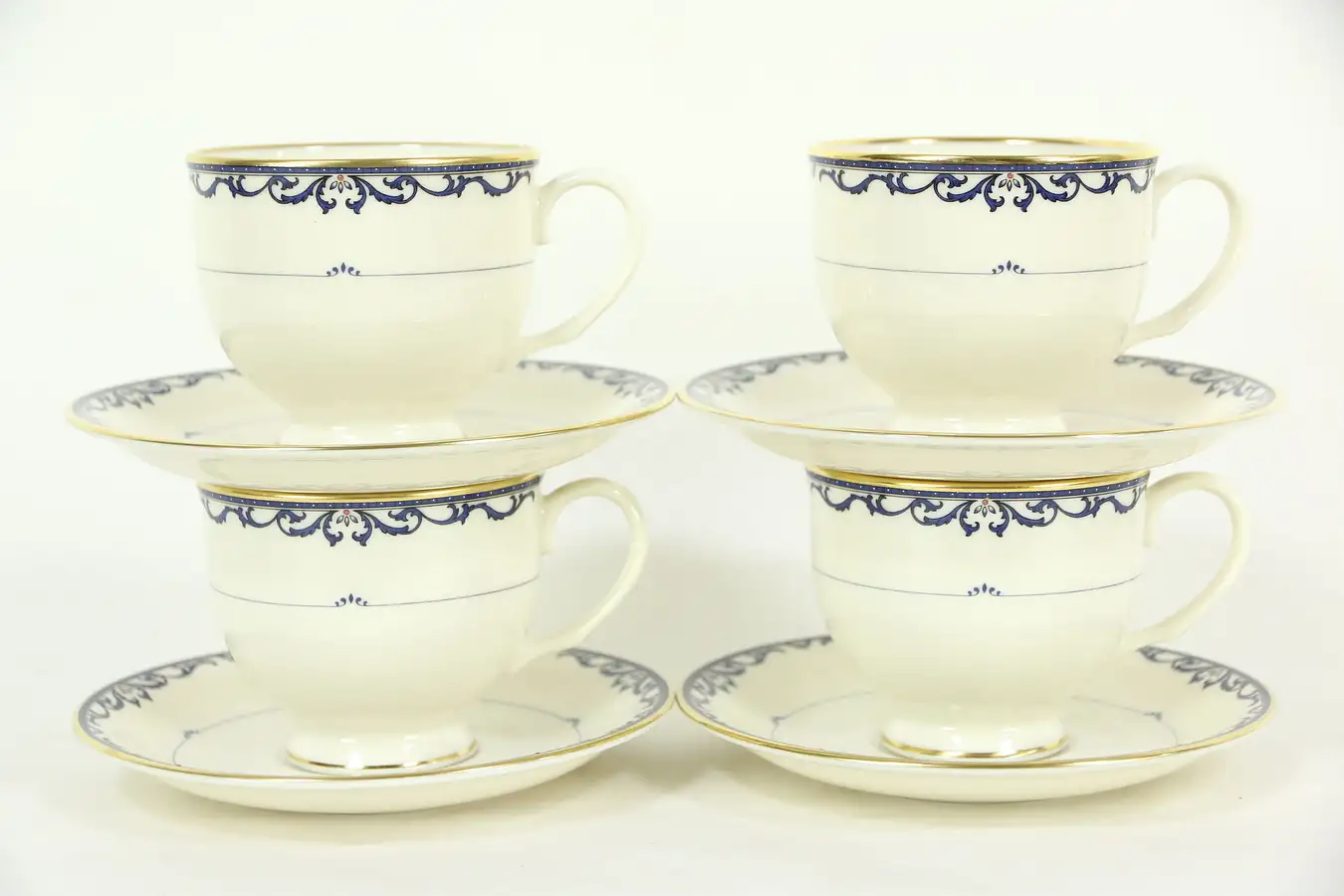 Main image of Lenox Liberty Pattern Set of 4 Cups and Saucers