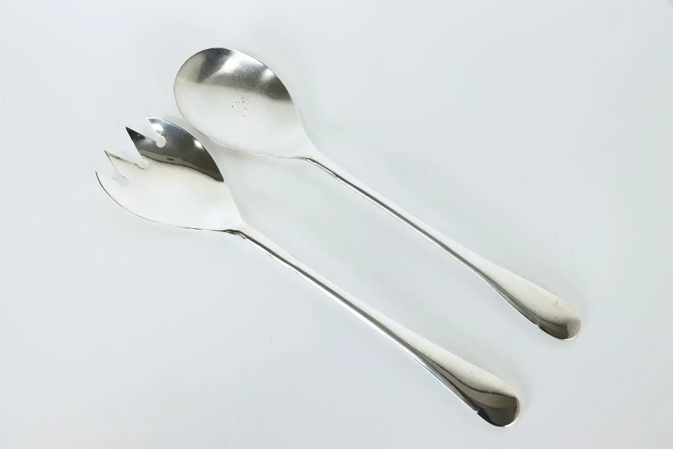 Main image of Silverplate Vintage Salad Serving Set, Spoon & Fork, Sheffield England