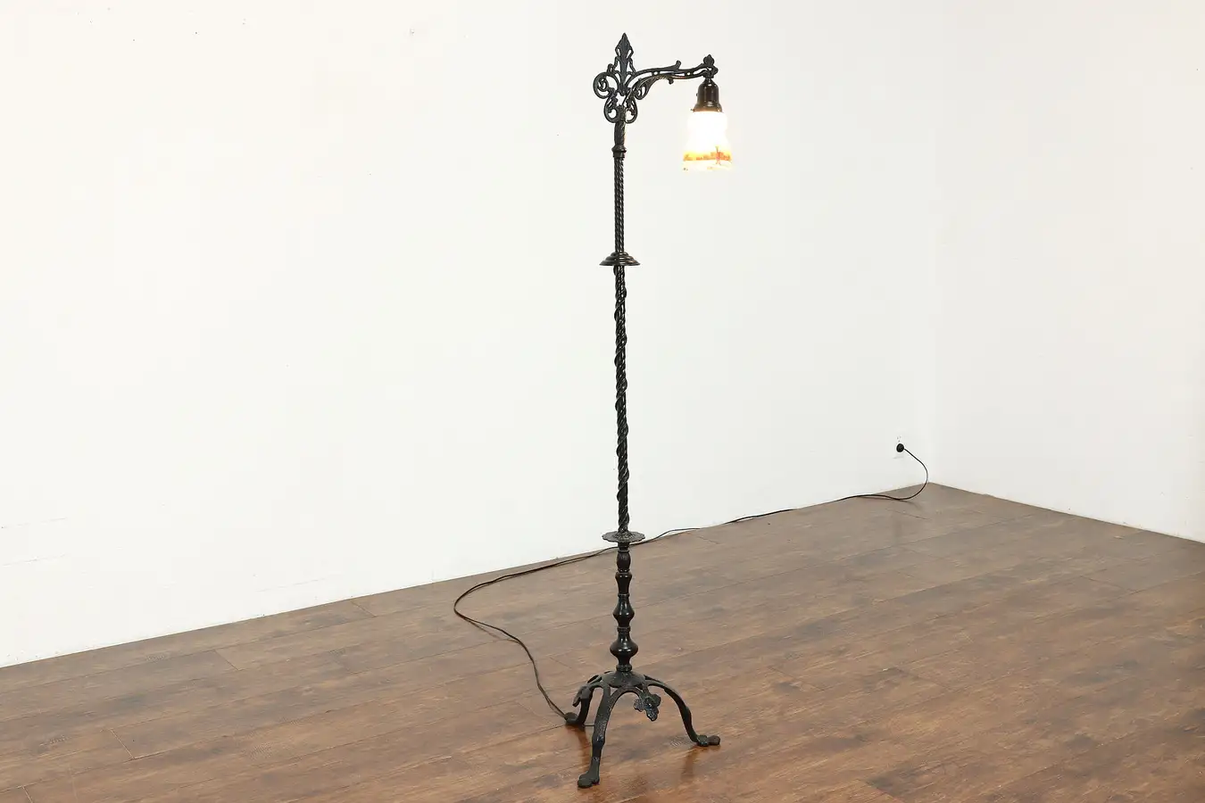 Main image of Renaissance Design Wrought Iron Antique Bridge or Floor Reading Lamp