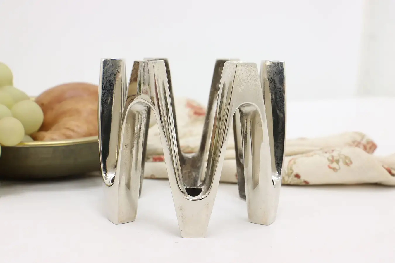 Main image of Midcentury Modern Vintage Silverplate Candleholder, Dansk