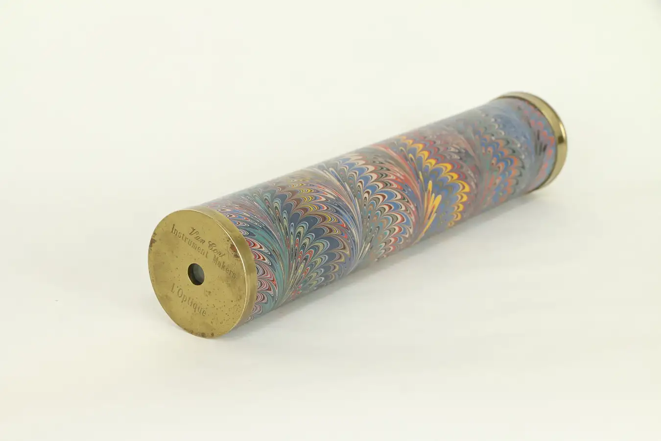 Main image of Van Cort Optique Kaleidoscope, Brass & Bookbinding Marble Paper