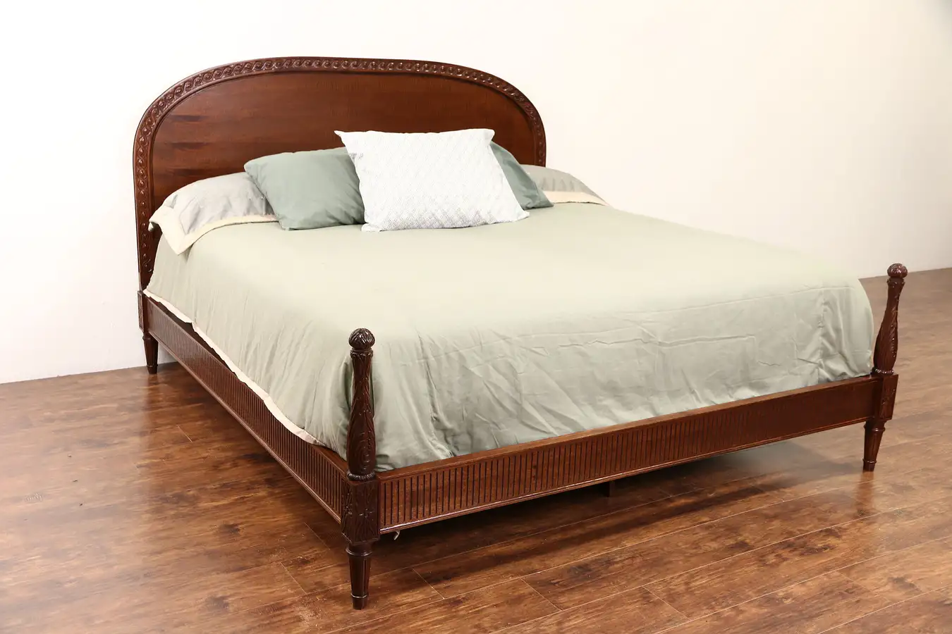 Main image of Hickory Chair Atelier Collection Alessandra Carved Mahogany King Size Bed