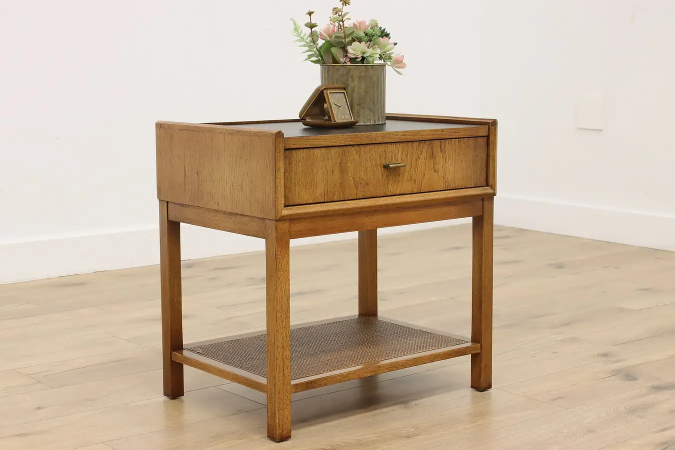 Main image of Midcentury Modern Vintage Chestnut End Table or Nightstand