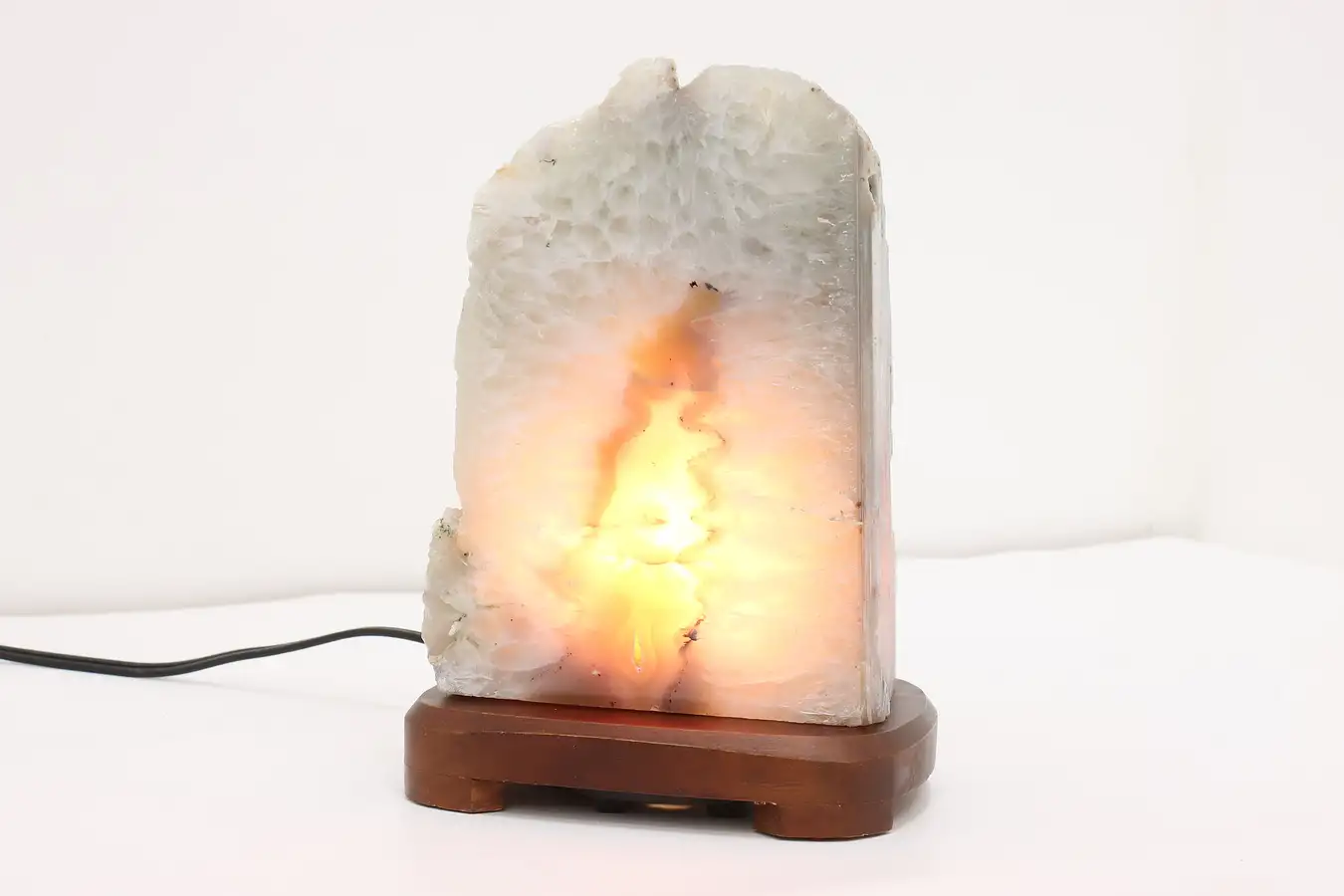 Main image of Illuminated Agate Gemstone & Birch Base Lamp