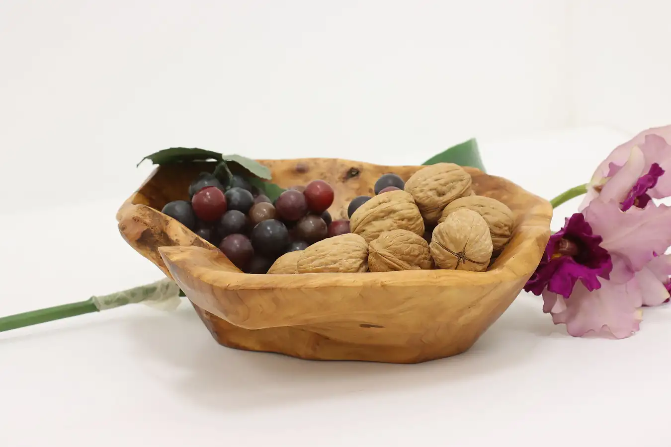 Main image of Freeform Vintage Elm Burl Fruit or Decorative Bowl