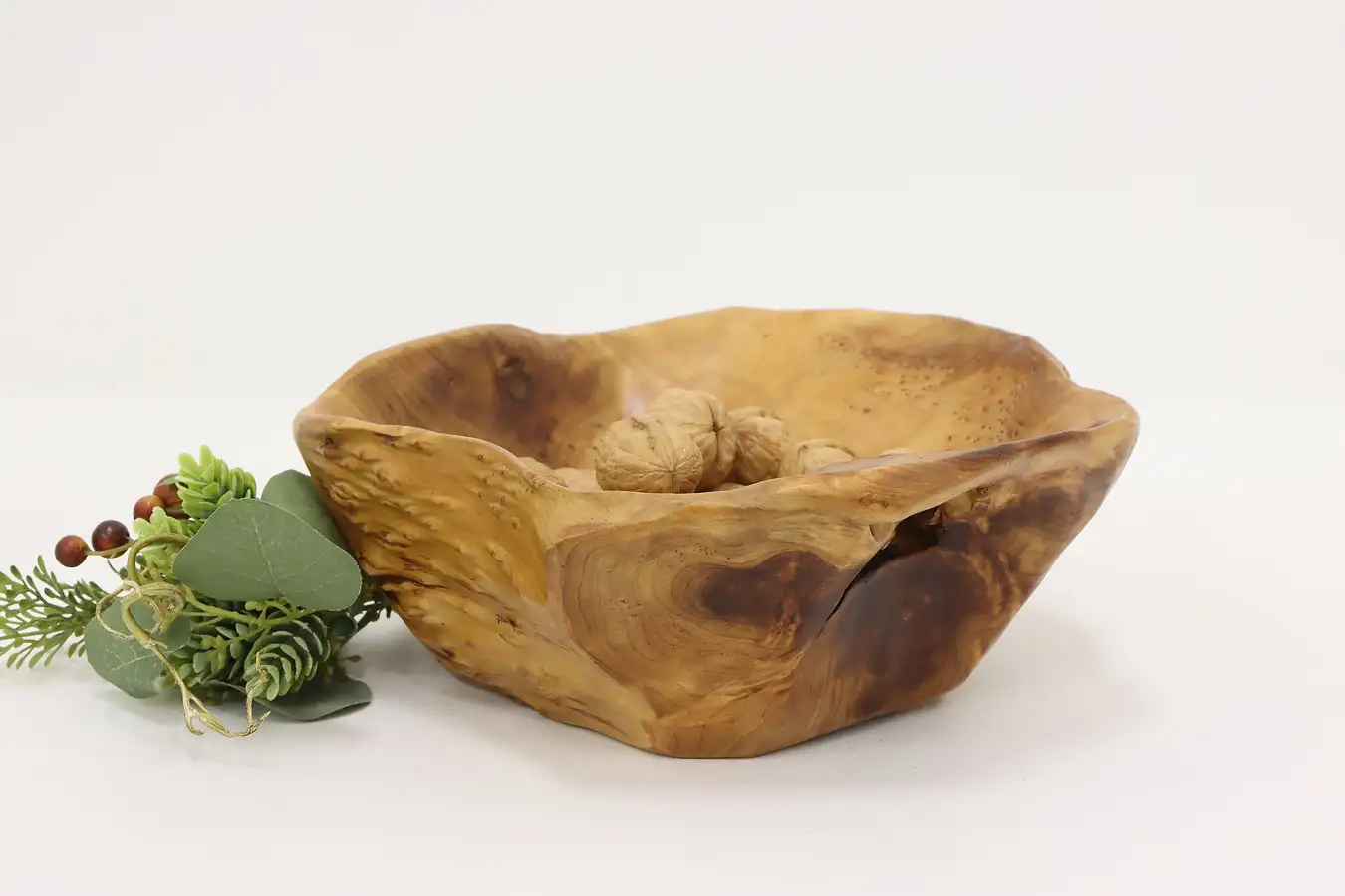 Main image of Freeform Vintage Elm Burl Fruit or Decorative Bowl
