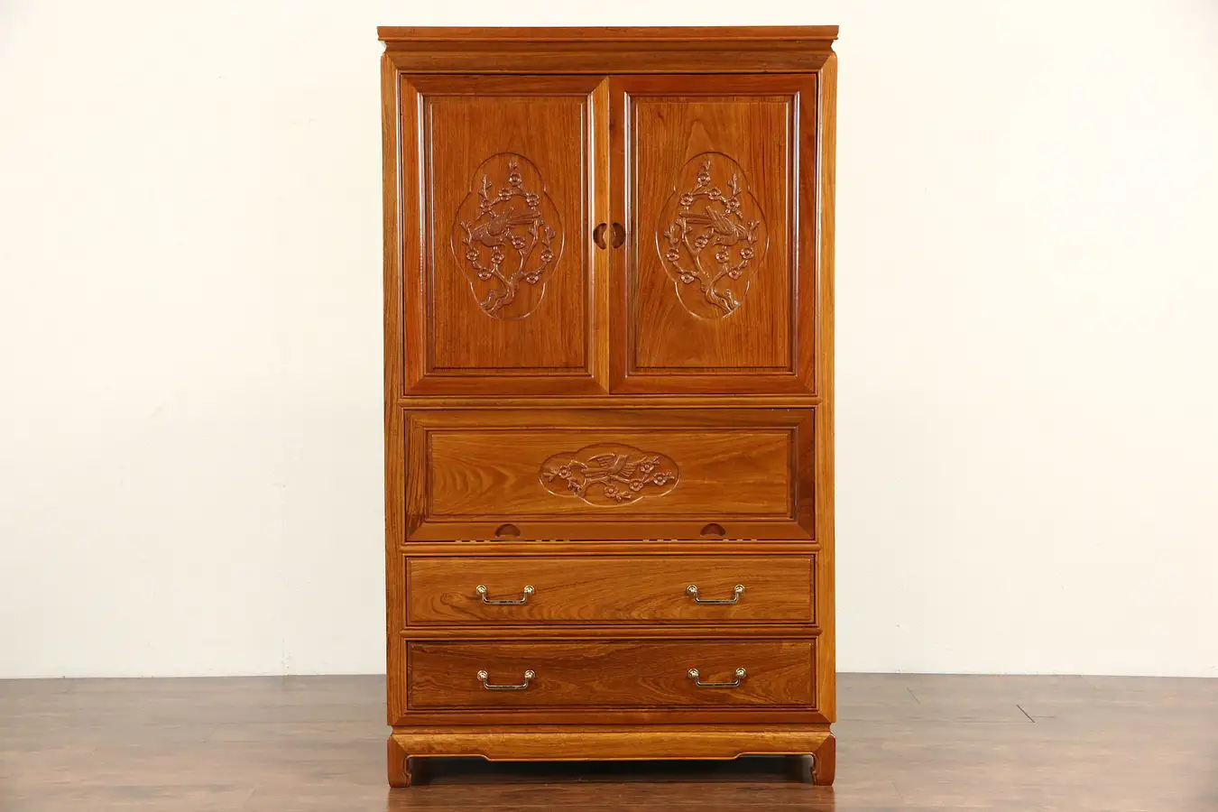 Main image of Asian Vintage Hand Carved Rosewood Bar Cabinet, Thailand