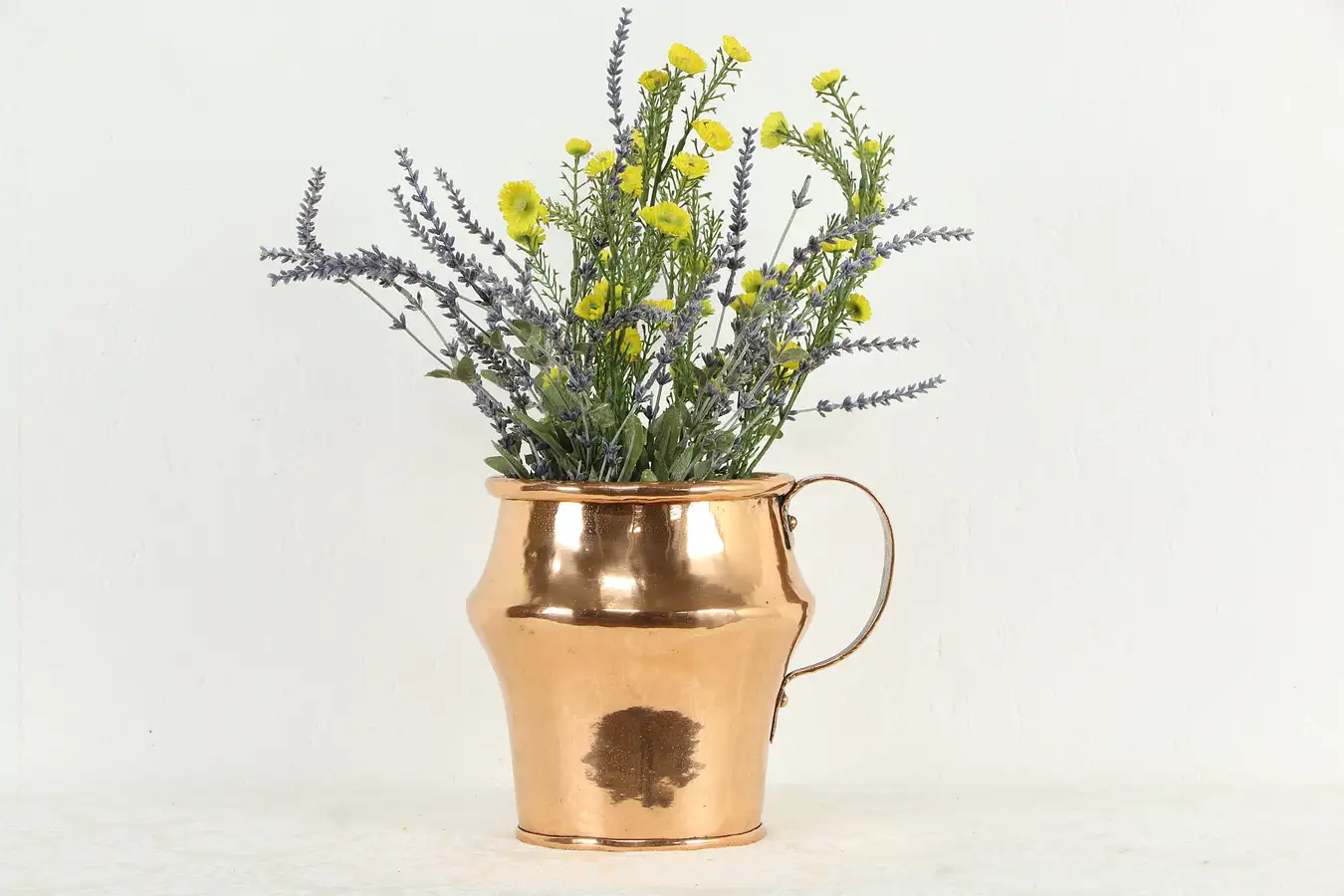 Main image of Copper Antique Farmhouse Water Jug or Pitcher Hammered Dovetail Joints