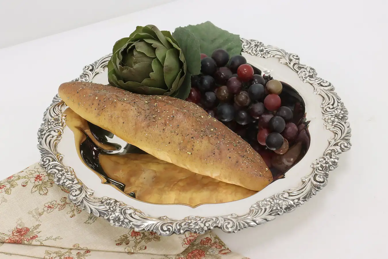 Main image of Burgundy Silverplate Serving Bowl or Dish, Reed & Barton