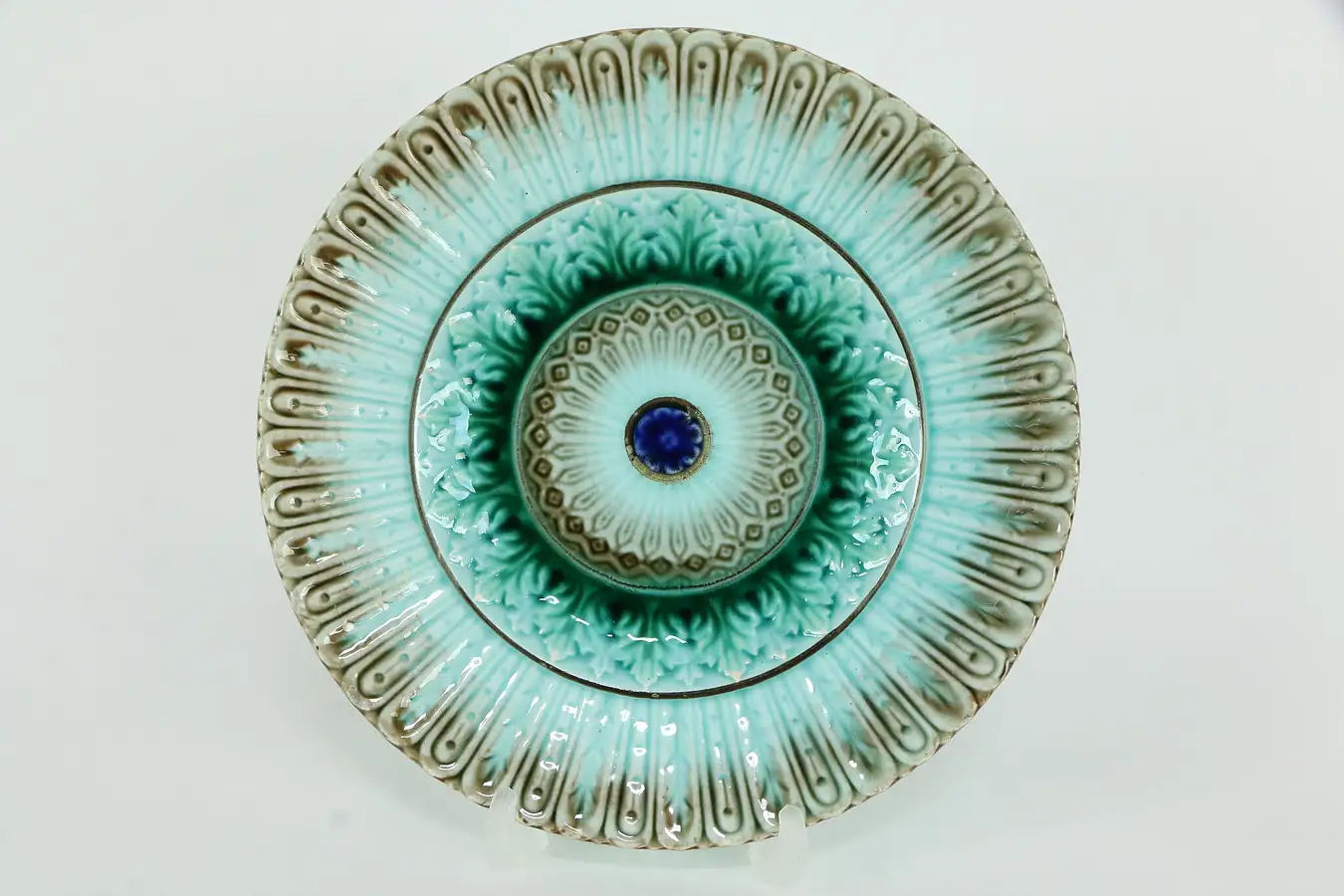 Main image of Victorian Antique Majolica Plate, 8" Round