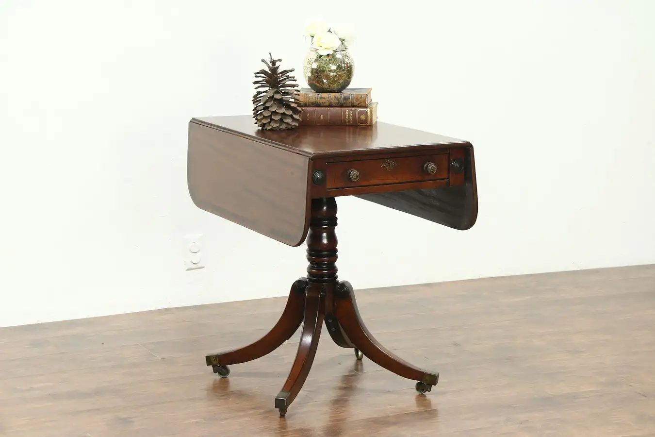Main image of Pembroke Antique 1810 Dropleaf Tea, Sofa or Lamp Table, Rosewood Banding