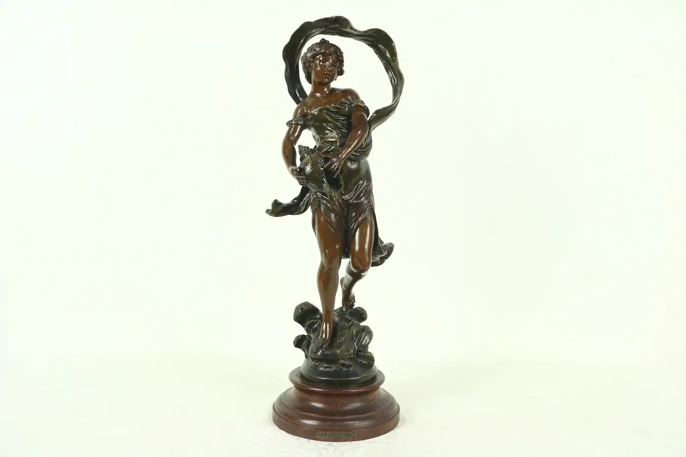Main image of Amphitrite Antique Greek Mythological Sculpture, Bronze Finish Signed L&F Moreau
