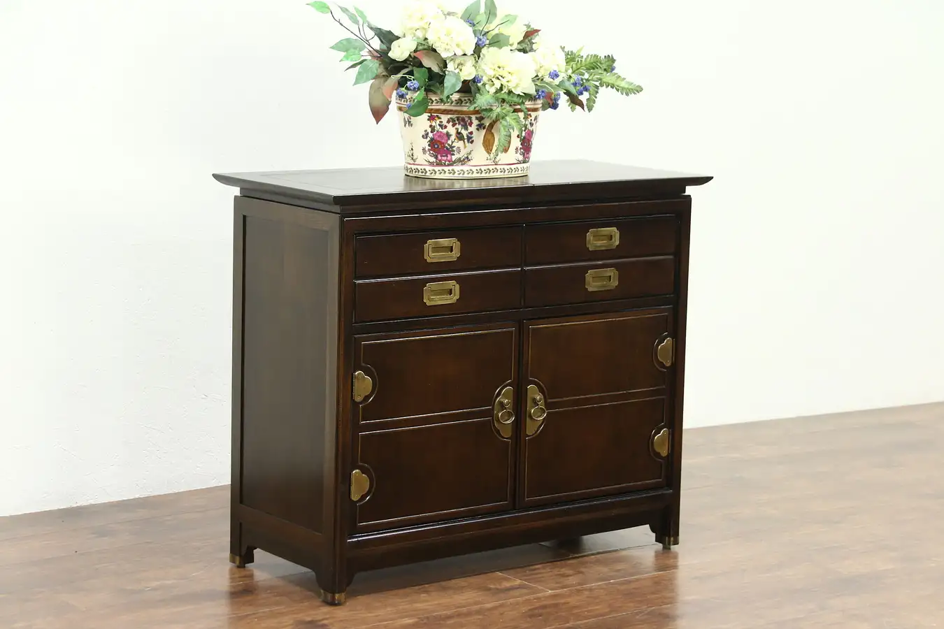 Main image of Asian Style Vintage Server, Sideboard or Bar Cabinet, Sliding Top