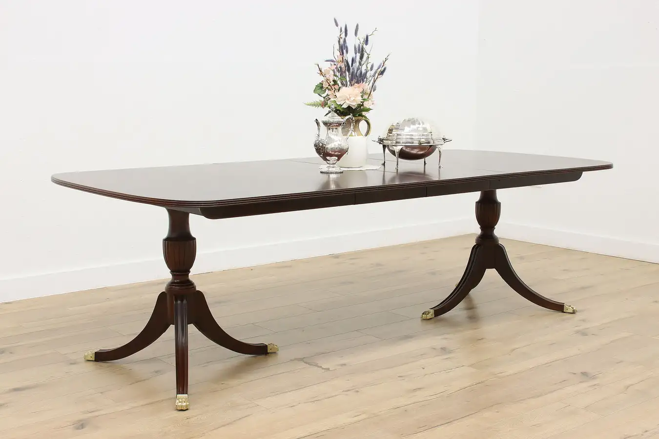 Main image of Georgian Vintage Mahogany 8' Dining Table 2 Leaves Stickley