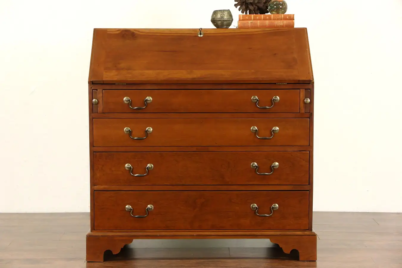 Main image of Cherry 1820 Federal Period Antique New England Secretary Desk