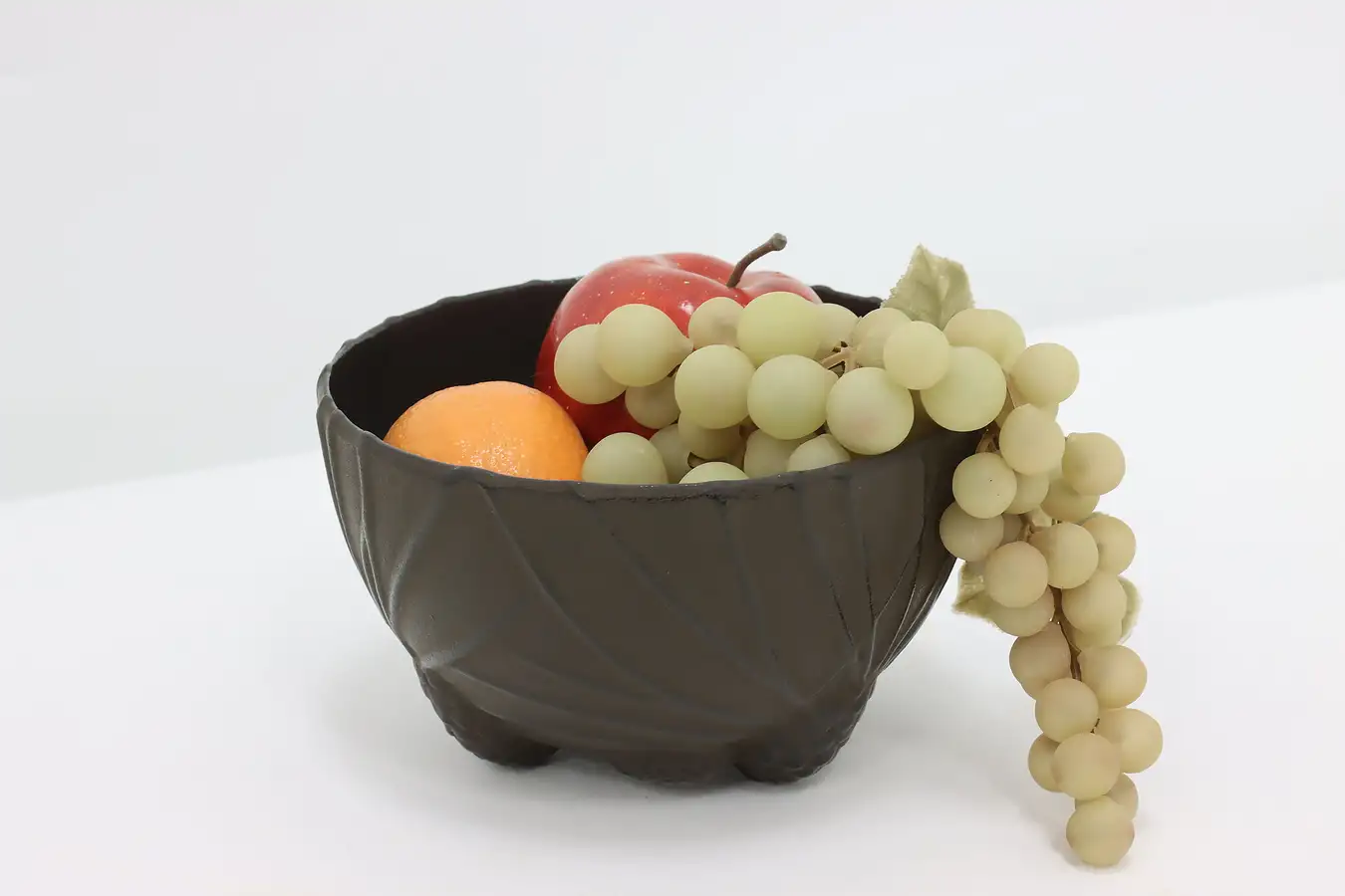 Main image of Farmhouse Vintage Glazed Cast Iron Bowl Pinecone Feet