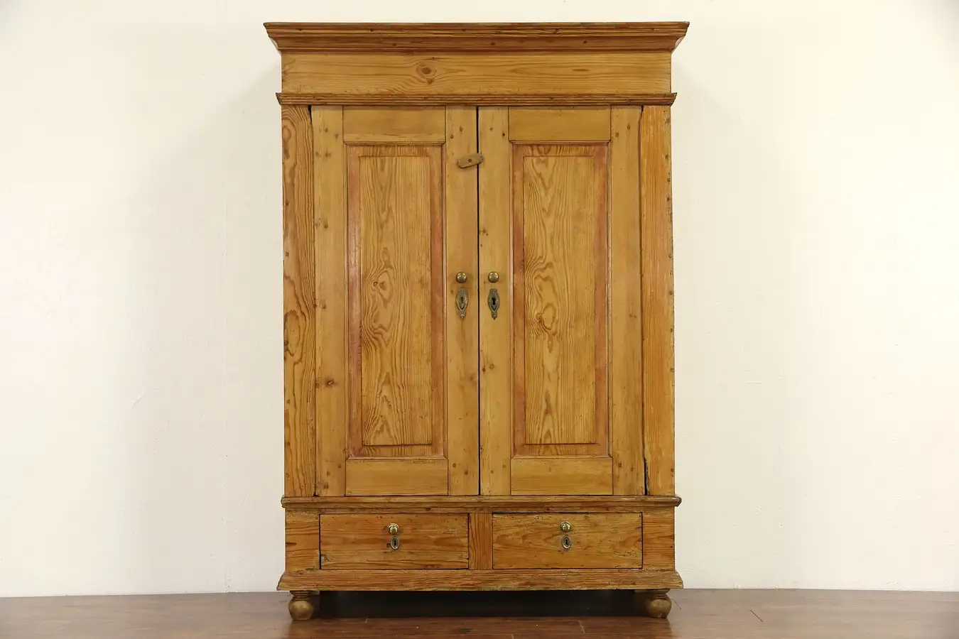 Main image of Country Pine Antique 1850's Armoire, Wardrobe or Linen Closet