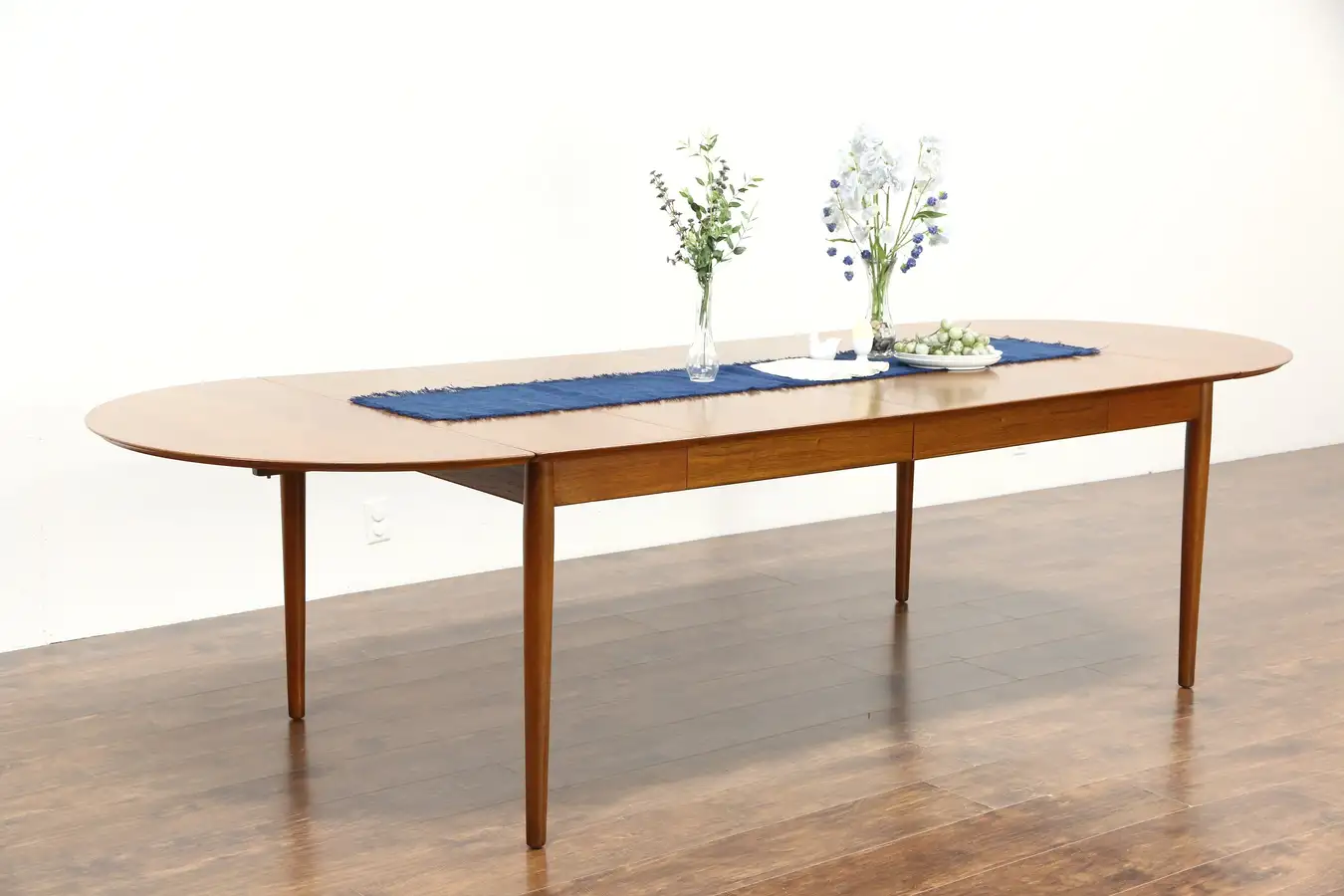 Main image of Midcentury Danish Modern Vintage Teak Dining Table, Extends 9 1/2' Signed Sibast