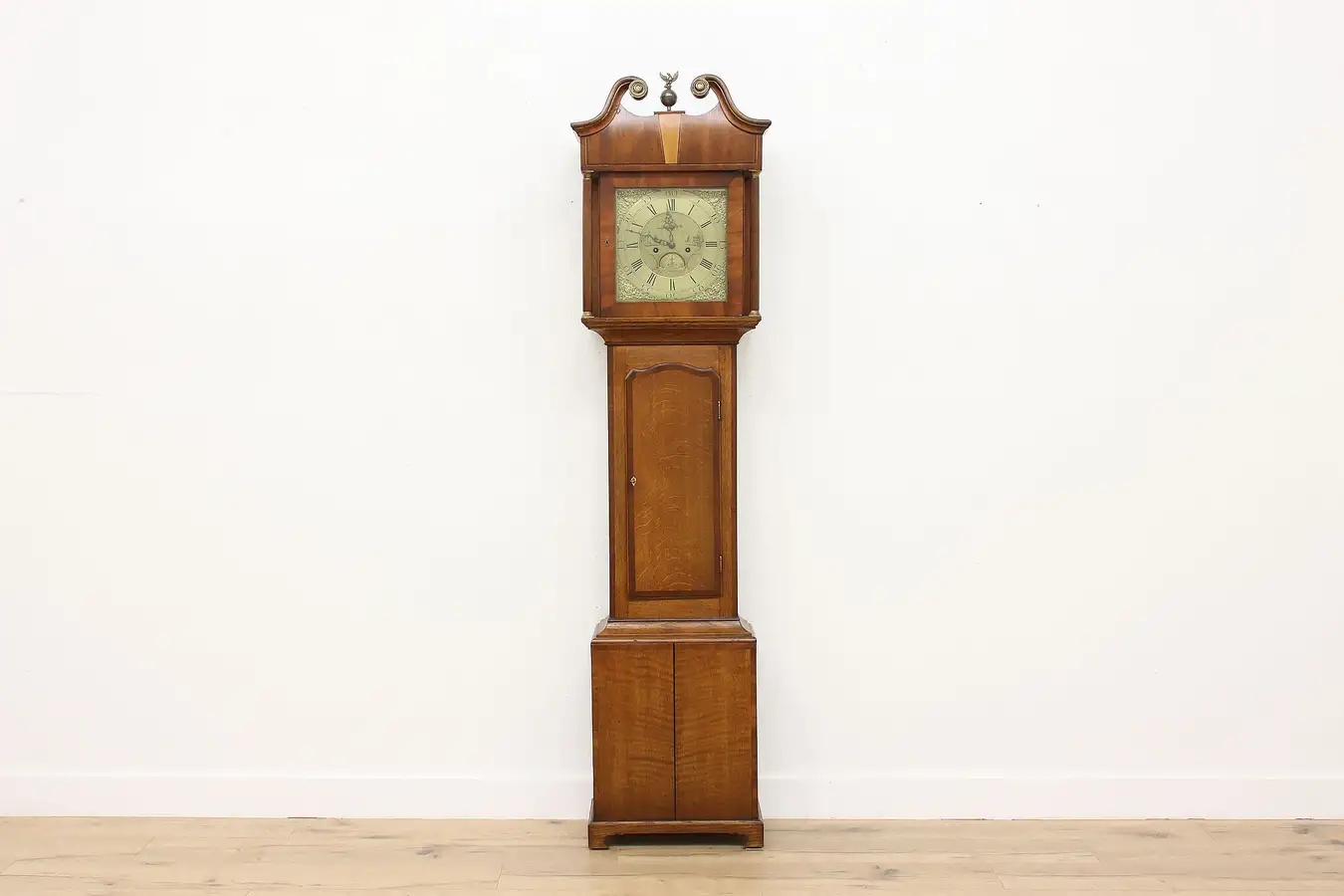 Main image of Georgian Antique Oak Long Case Grandfather Clock, Trugard