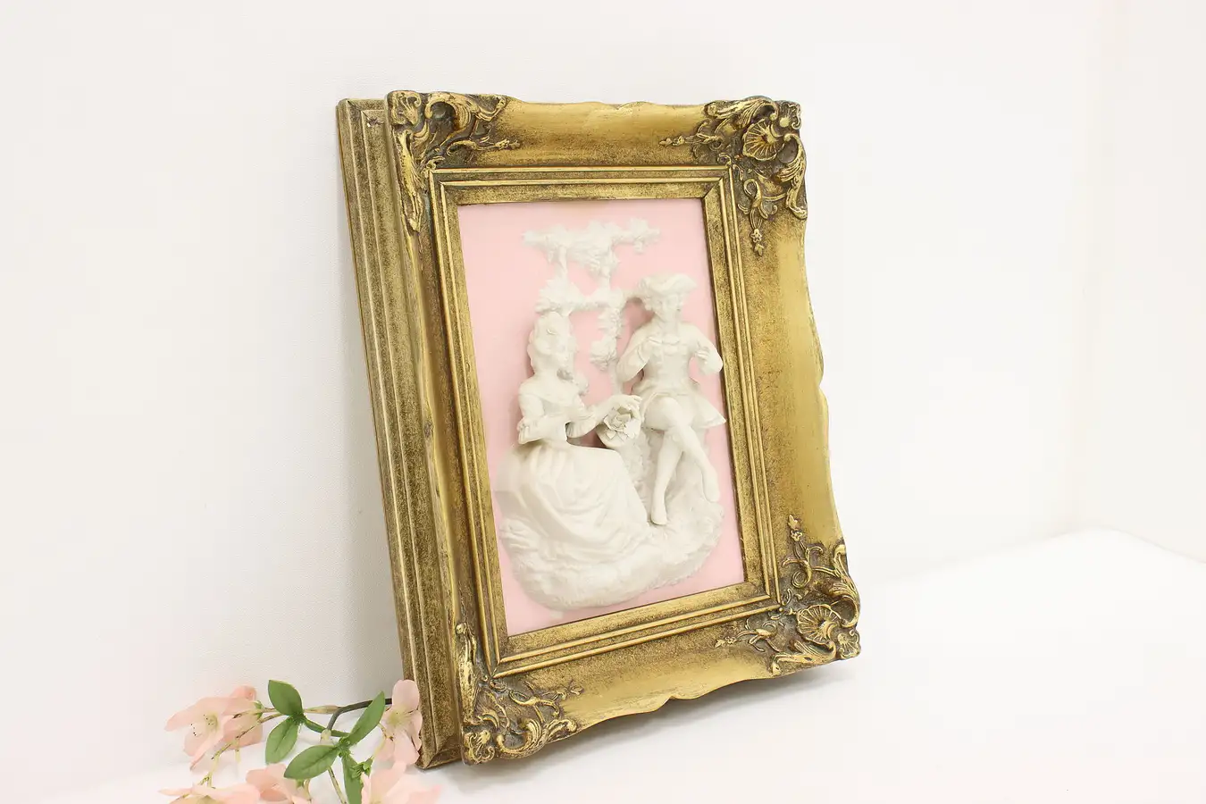 Main image of Framed Sanssouci Meissen Vintage Porcelain Relief, Sandizell