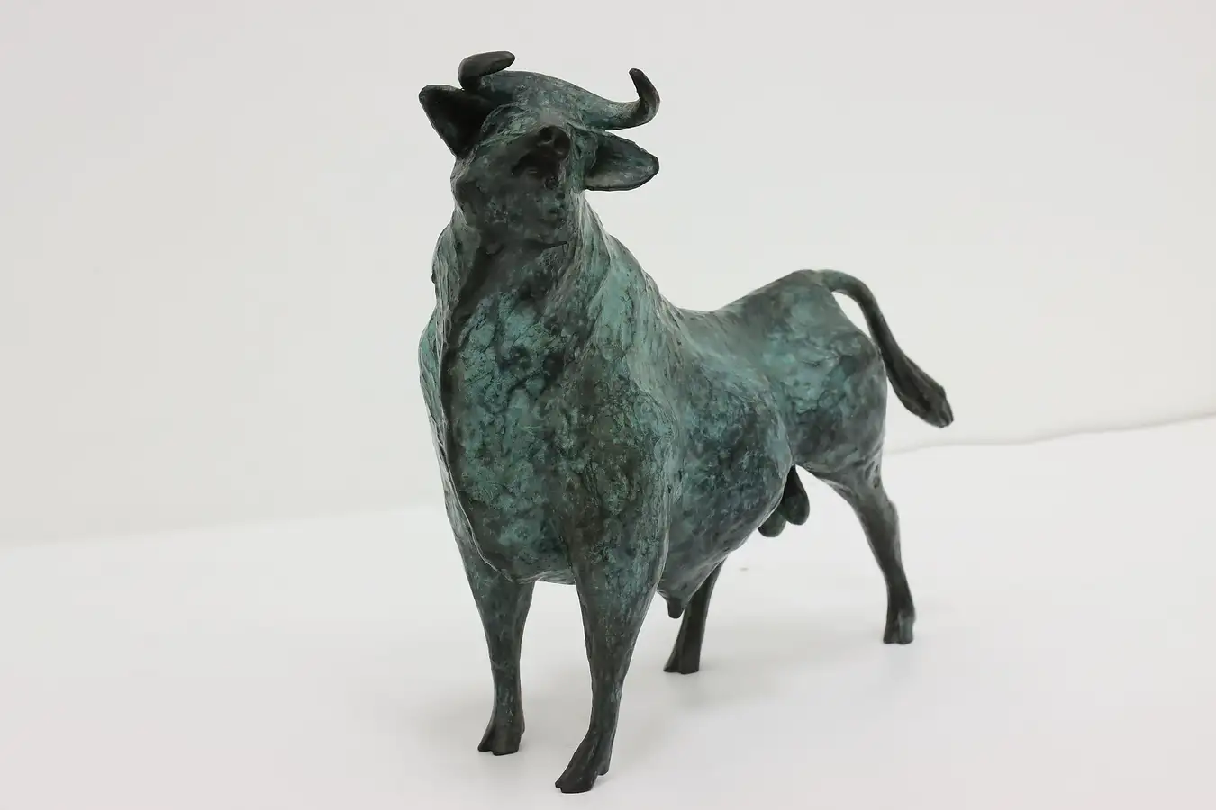 Main image of Stock Market Patinated Bronze Vintage Bull Sculpture Jauquet