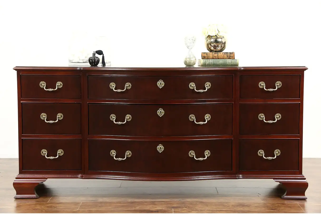 Main image of Baker Signed Traditional Dresser or Console, Banded Top
