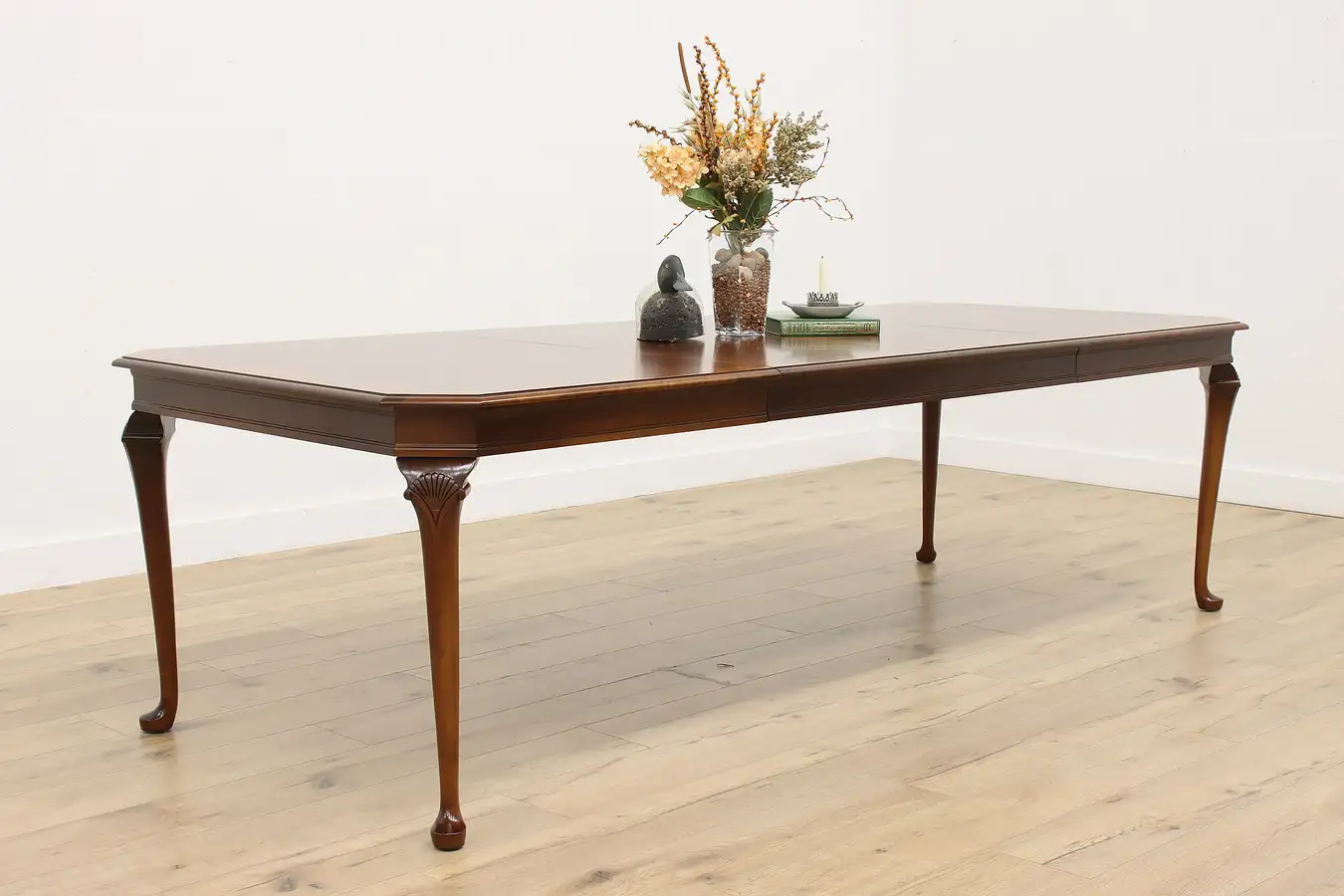 Main image of Cherry & Burl Dining Table 2 Leaves Pennsylvania House 105"