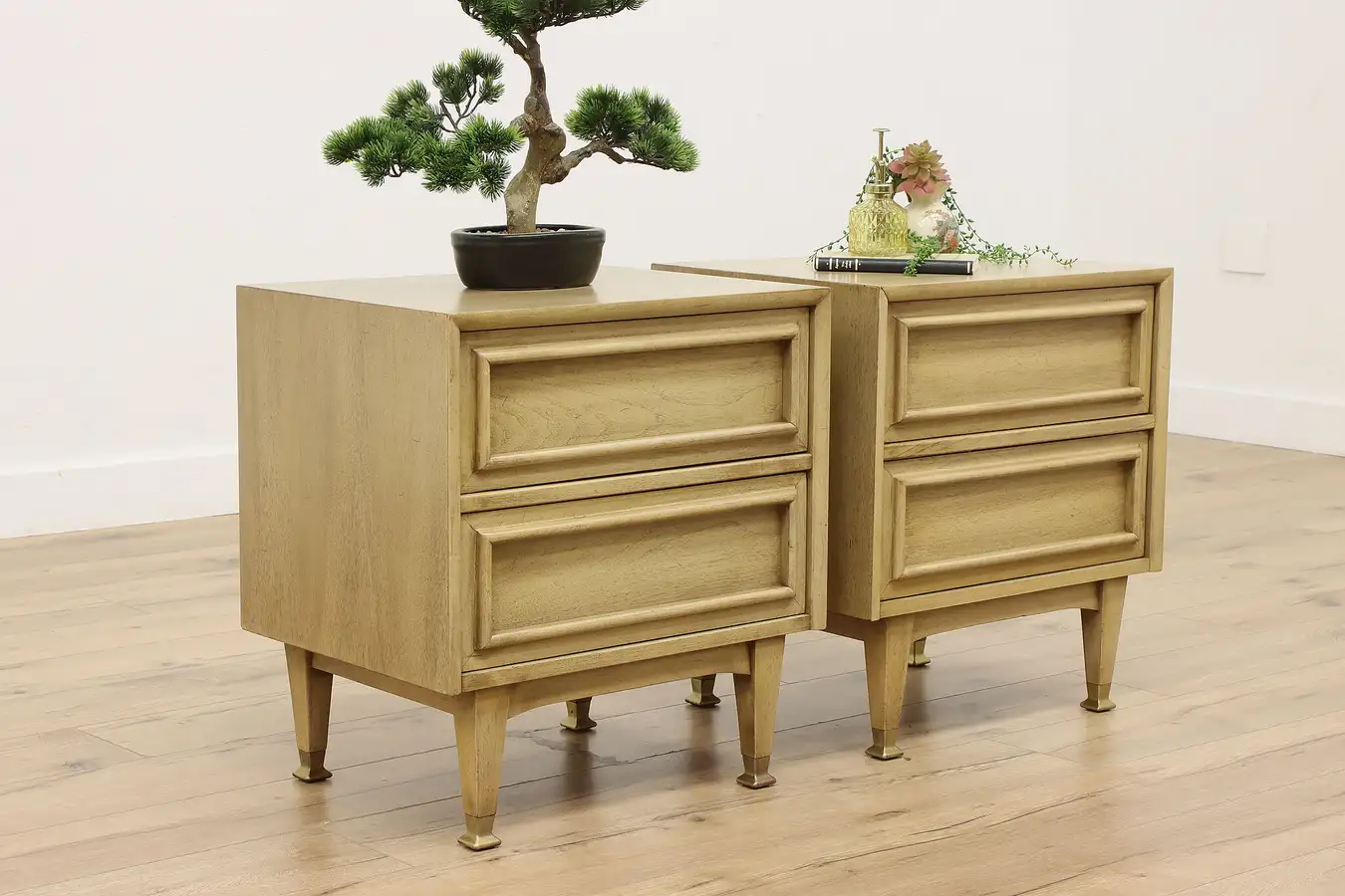 Main image of Pair of Midcentury Modern Vintage Walnut Nightstands Martin