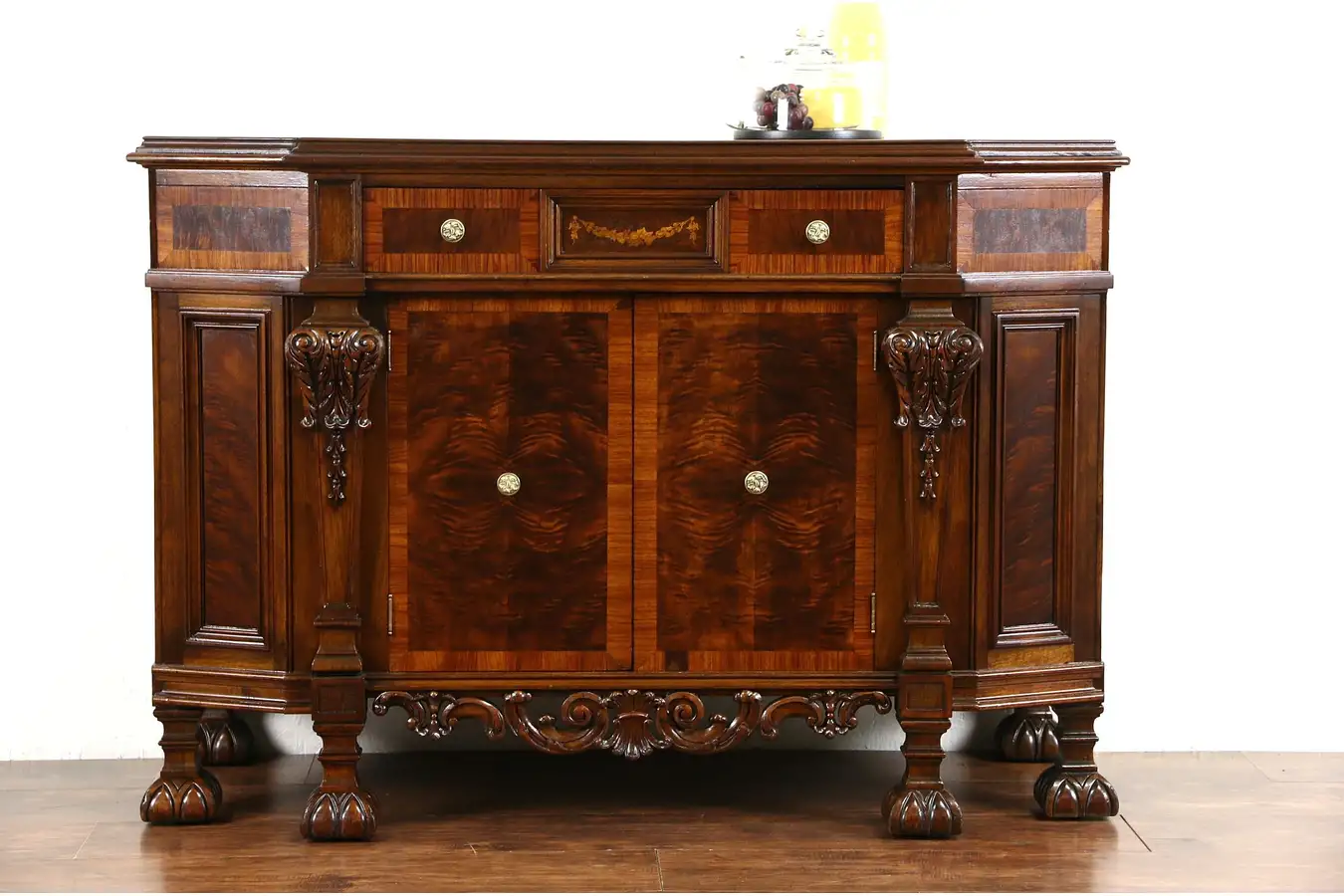 Main image of Renaissance Carved 1920's Sideboard, Server or Hunt Board, Signed Rockford