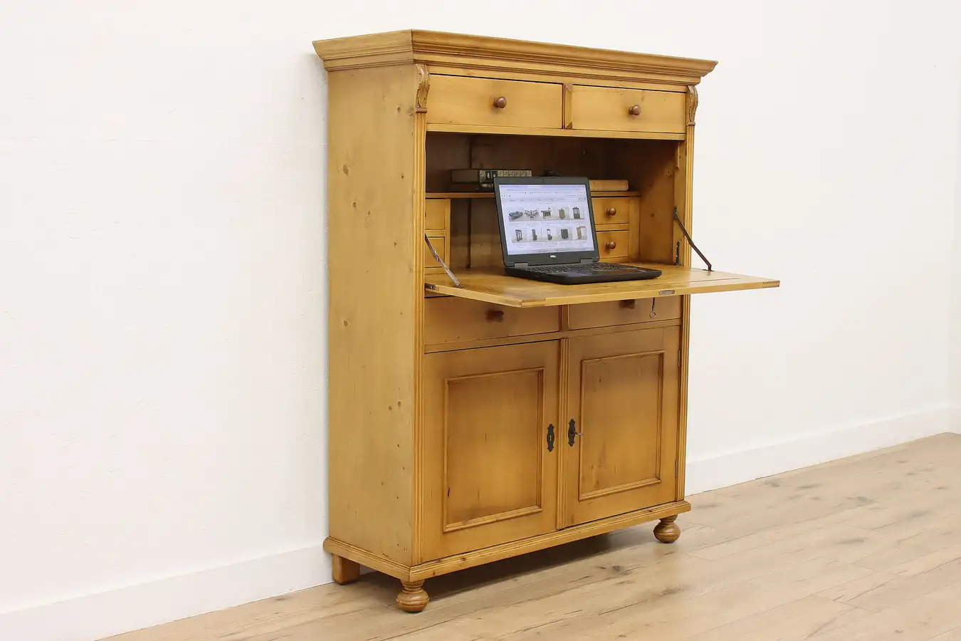 Main image of Farmhouse Antique Pine Austrian Biedermeier Secretary Desk