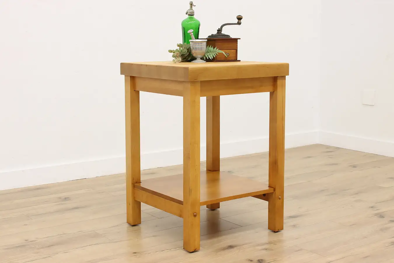 Main image of Farmhouse Vintage Maple & Birch Butcher Block Kitchen Table