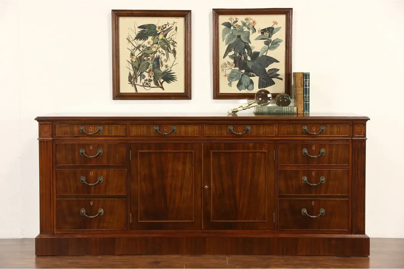 Main image of Traditional Vintage Custom Walnut Executive Office Credenza & File