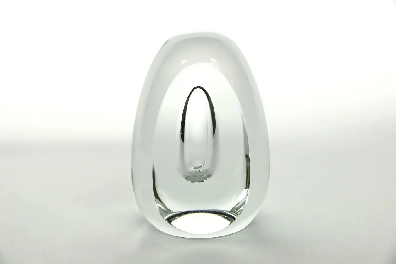 Main image of Cristal Isle de France Signed Paperweight with Controlled Bubble