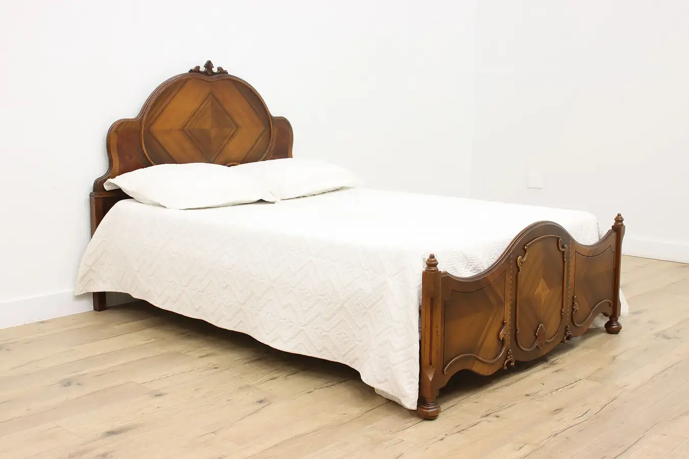 Main image of Tudor Design Vintage Carved Walnut Full Size Bed, Joerns