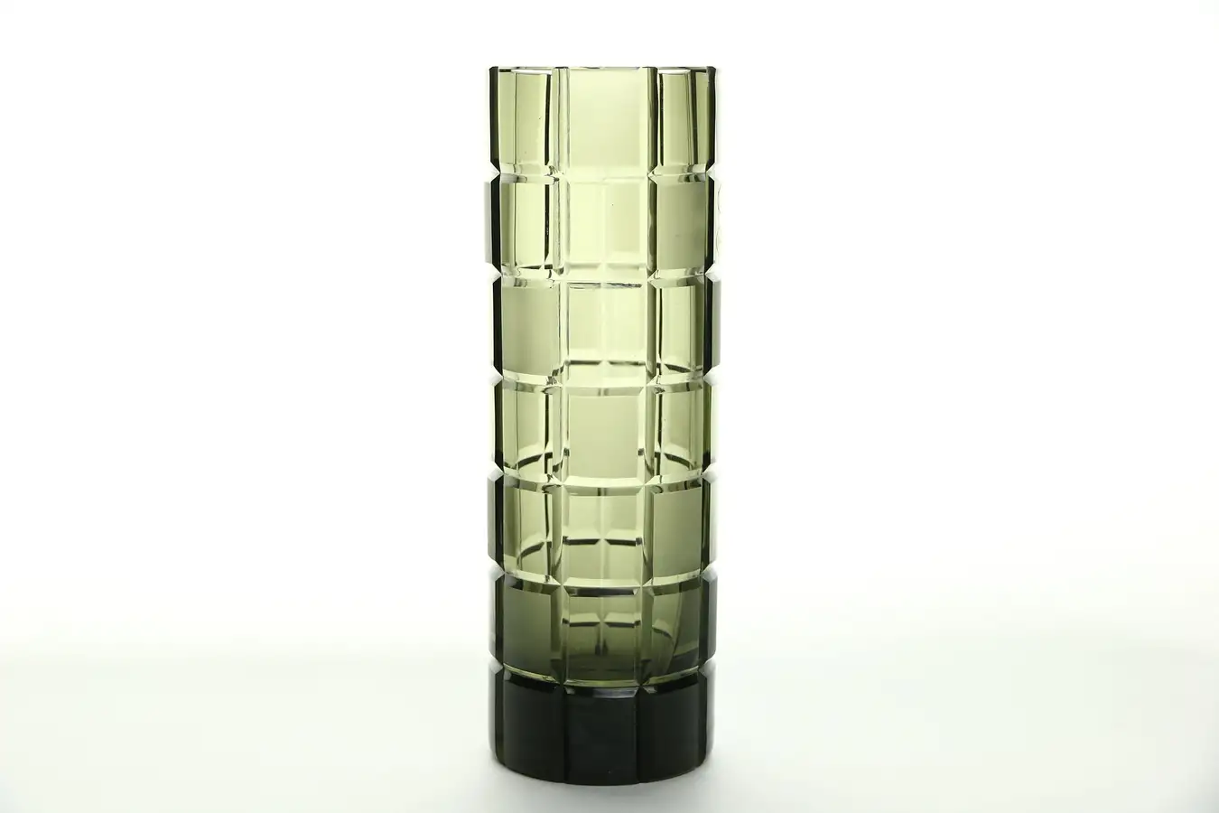 Main image of Vase signed Rosenthal of Germany, Blown & Cut Smoke Crystal