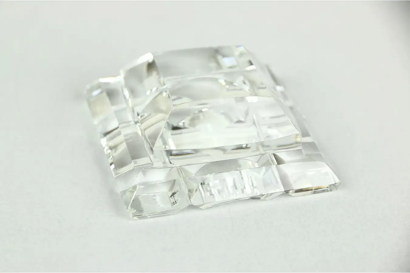 Main image of Faceted Blown & Cut Crystal Paperweight