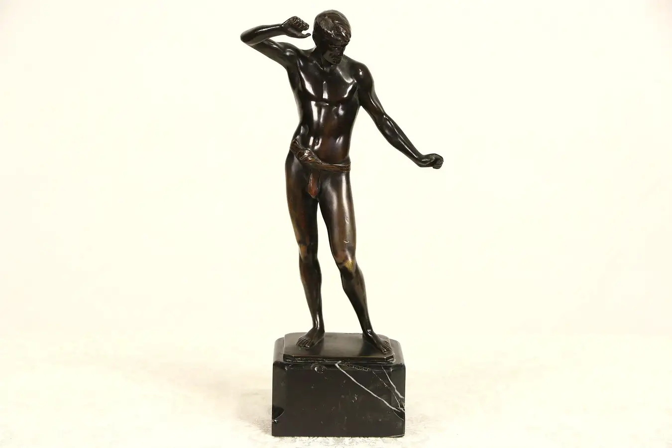 Main image of Bronze Sculpture of Athlete, 1915 Antique Statue, Signed Ludwig Eisenberger