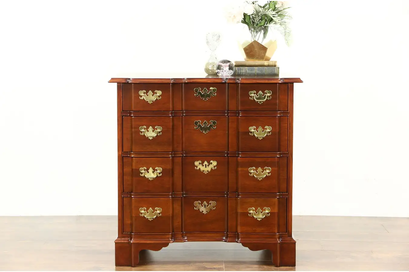 Main image of Baker Signed Traditional Blockfront Vintage Georgian Hall Chest or Dresser