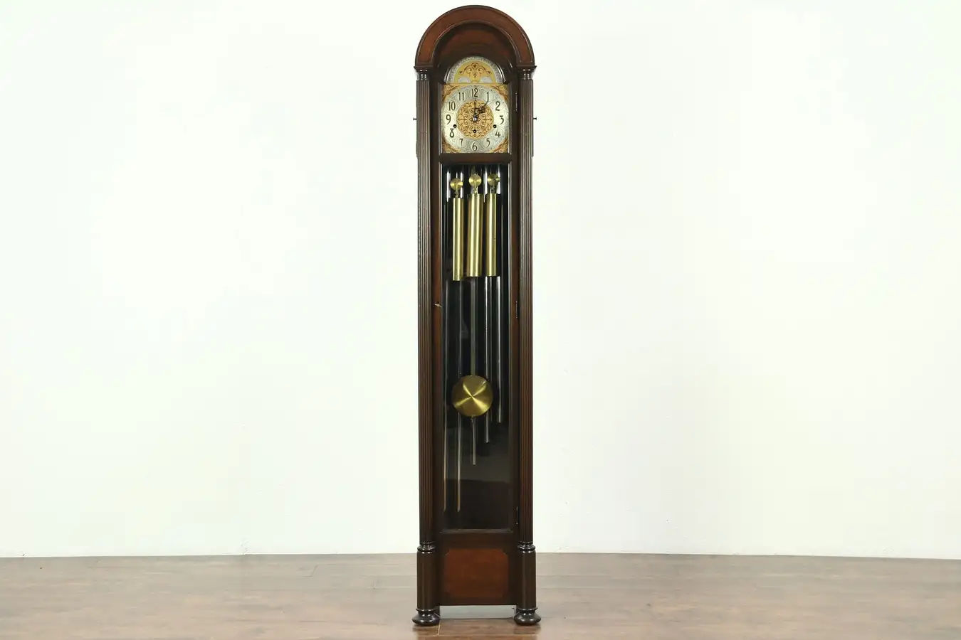 Main image of Grandmother Vintage Tall Case Clock, Westminster 5 Tube Chime, Colonial