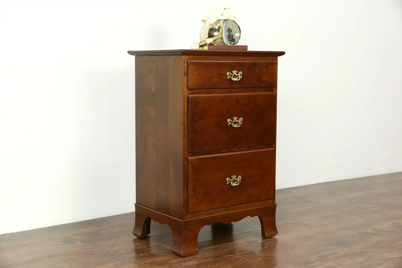 Main image of Stickley of NY Signed Vintage Cherry Chest, Nightstand or End Table