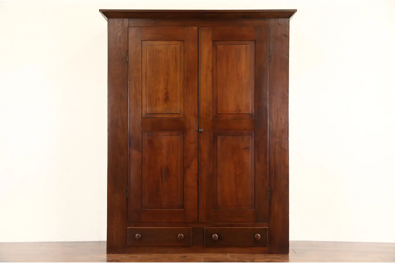 Main image of Country Walnut 1850's Ohio Armoire, Wardrobe or Closet