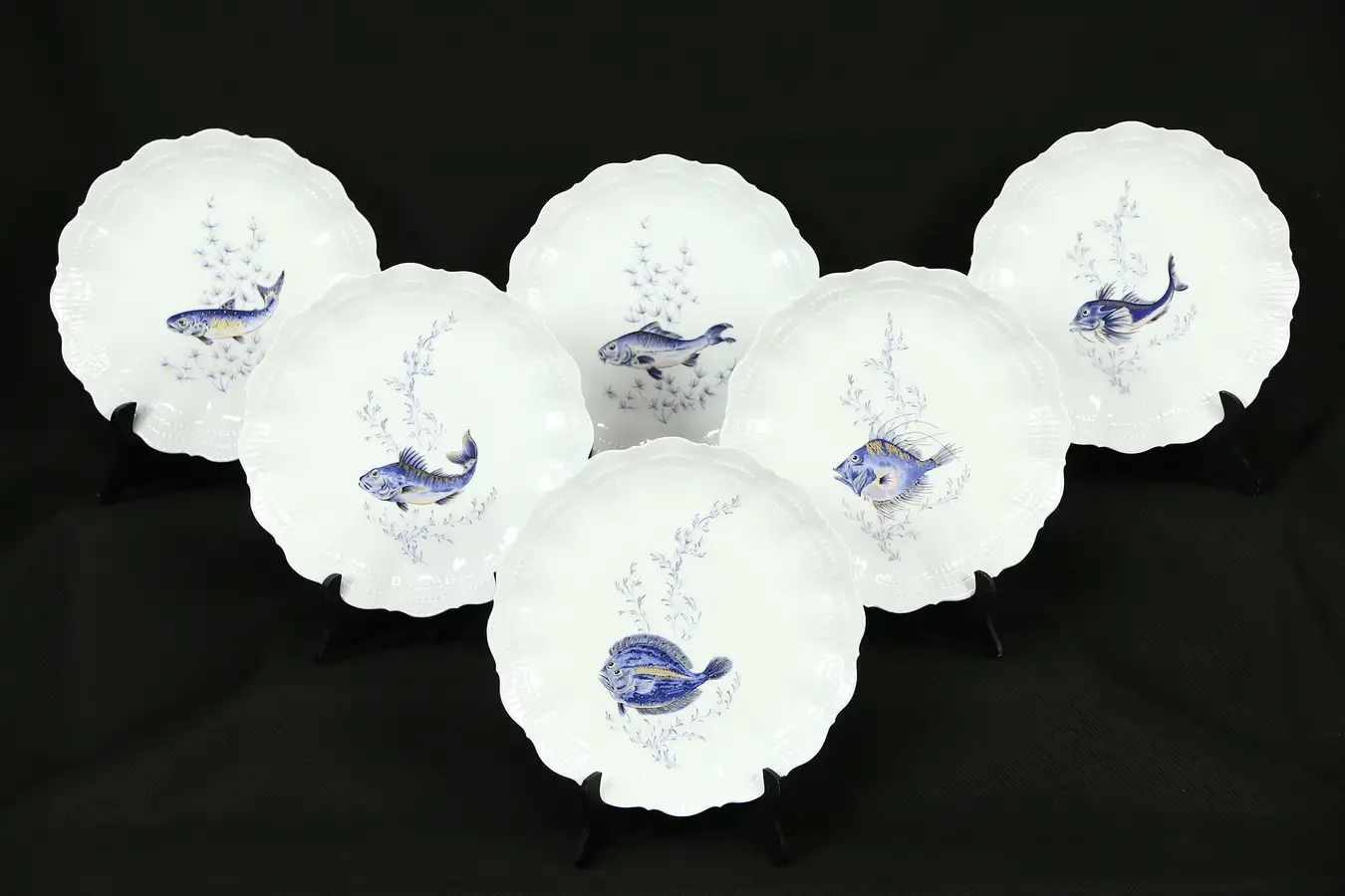 Main image of Gireaud Limoges Hand Painted 1890's Antique Set of 5 + 1 Free