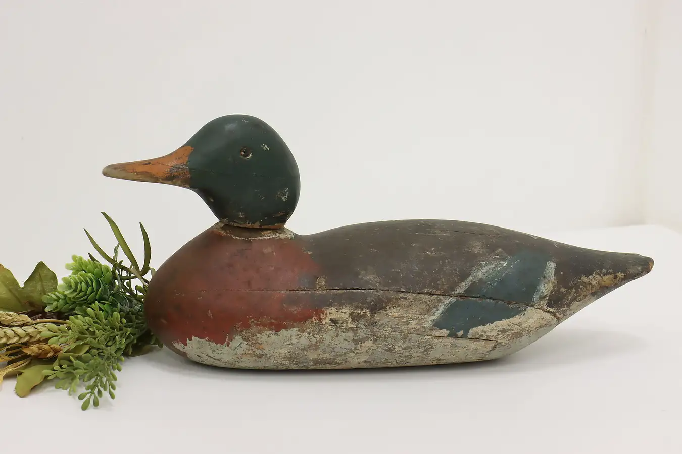 Main image of Farmhouse Vintage Carved & Painted Duck Decoy Sculpture