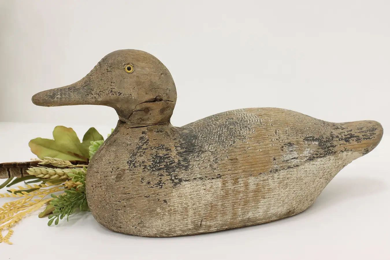Main image of Farmhouse Vintage Carved & Painted Duck Decoy Sculpture